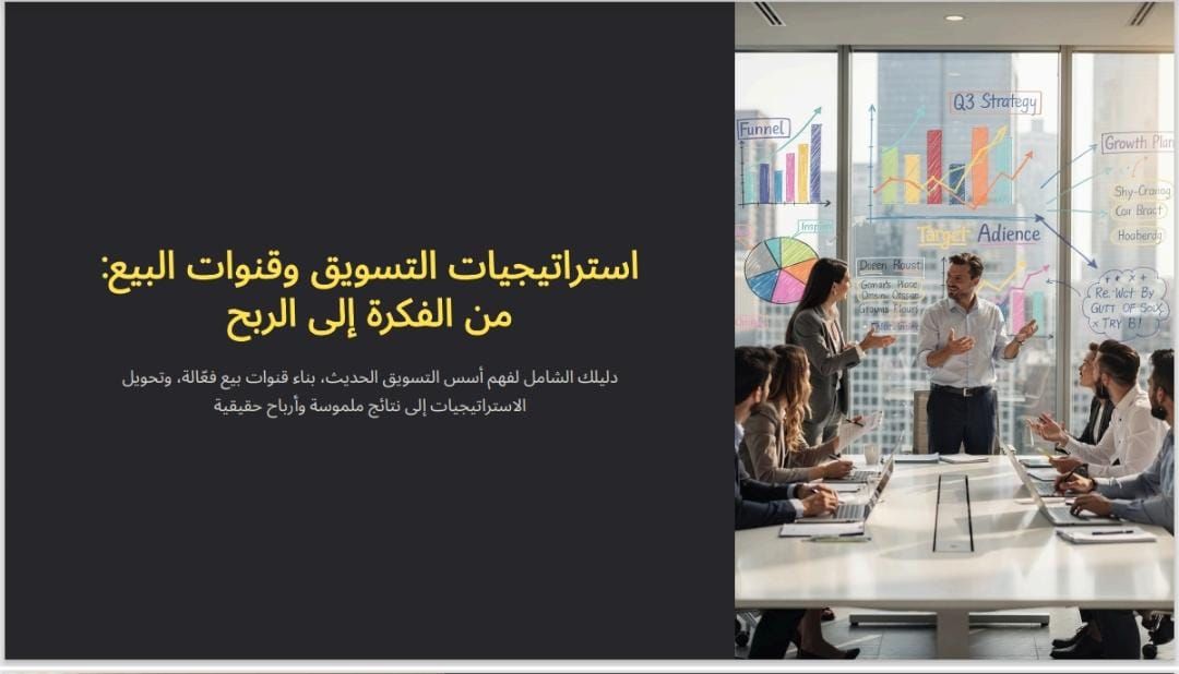 كورس عن استراتجيات التسويق وقنوات البيع
